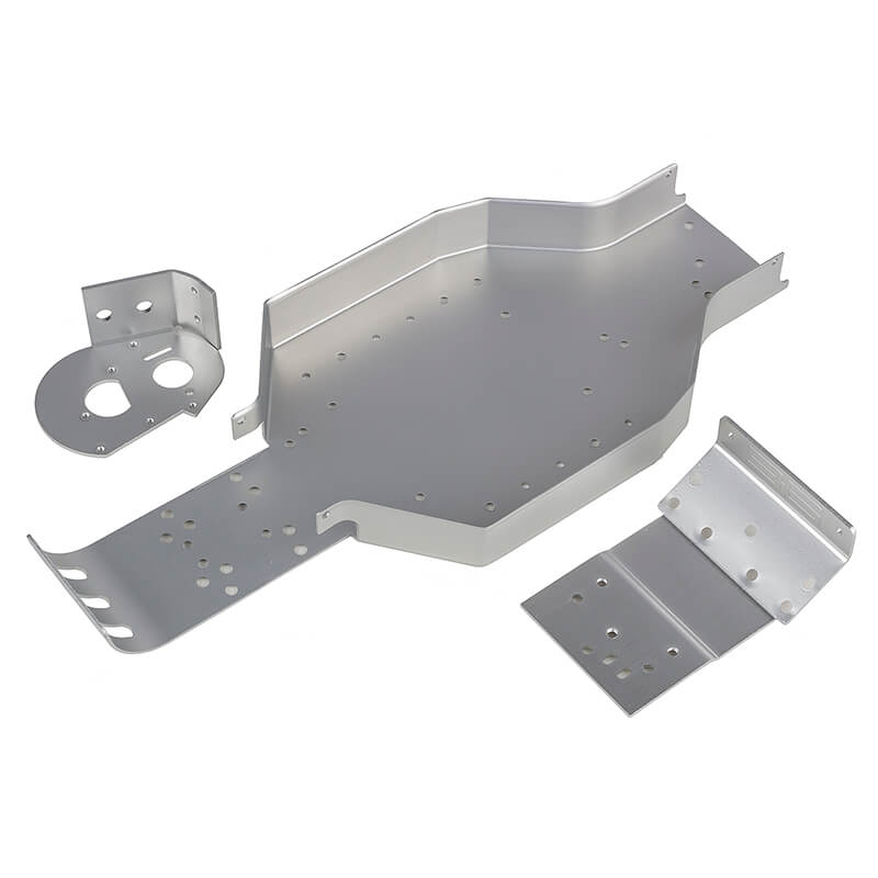 Team Associated RC10Cc Chassis /Nose Plate/Motor Mount Silver (AS6311)