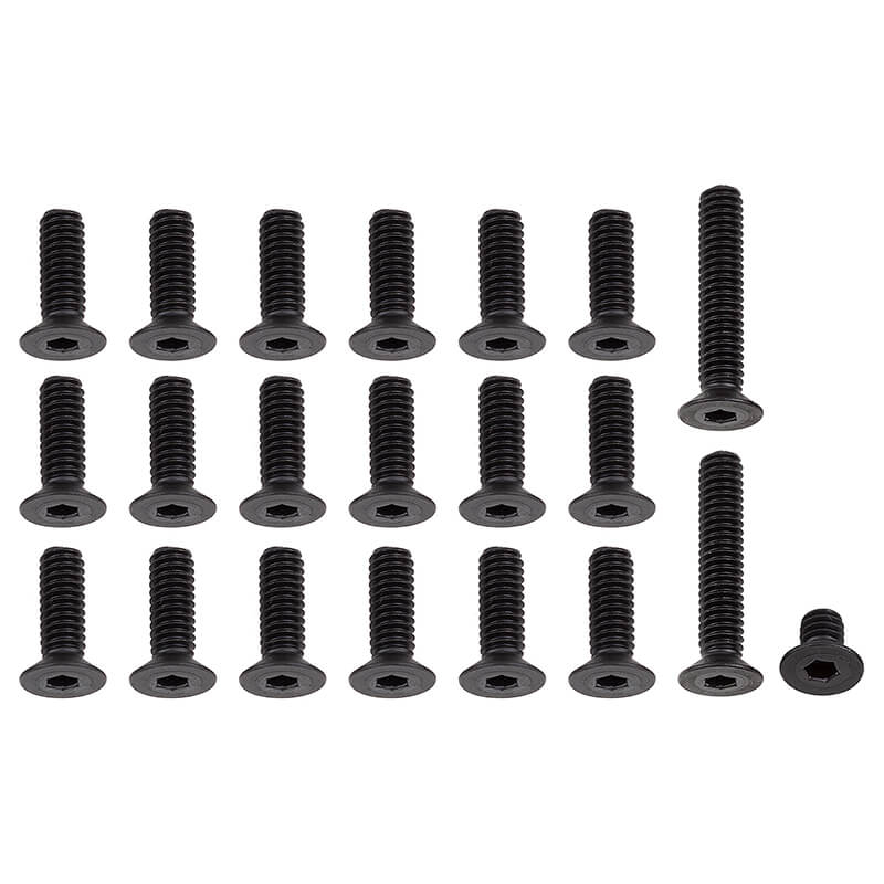 Team Associated RC10Cc 8/32 Screw Set Black (AS6316)