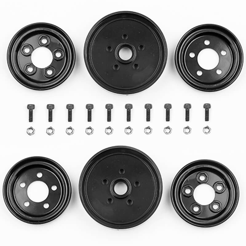 Team Associated Jay Halsey RC10 Front Wheels, Black (AS6394)