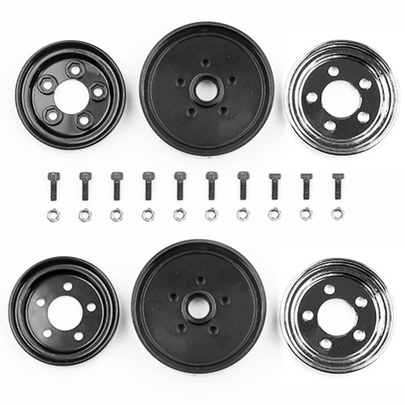 Team Associated Jay Halsey RC10 Front Wheels, Chrome (AS6395)