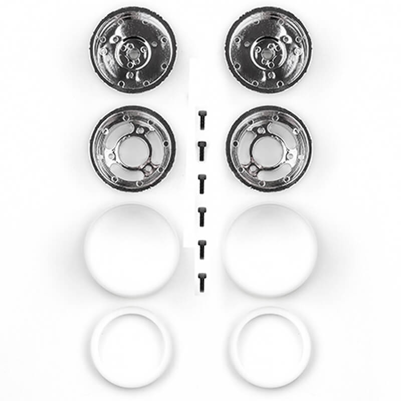 Team Associated Jay Halsey RC10 Rear Wheels, Chrome (AS6396)