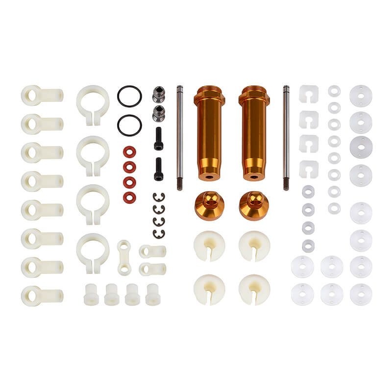 Team Associated RC10/T Rear Shock Kit 1.32 In (Pr) Gold (AS6420)