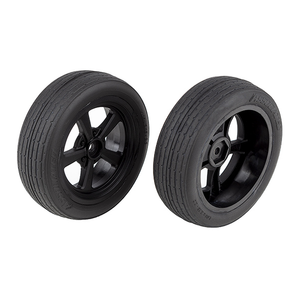 Team Associated DR10 Front Wheels With Drag Tyres (AS71073)