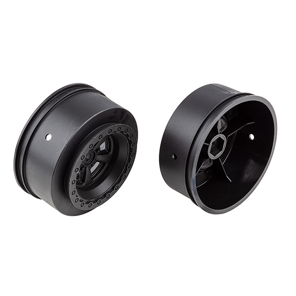 Team Associated DR10 Drag Rear Wheels Black (AS71078)