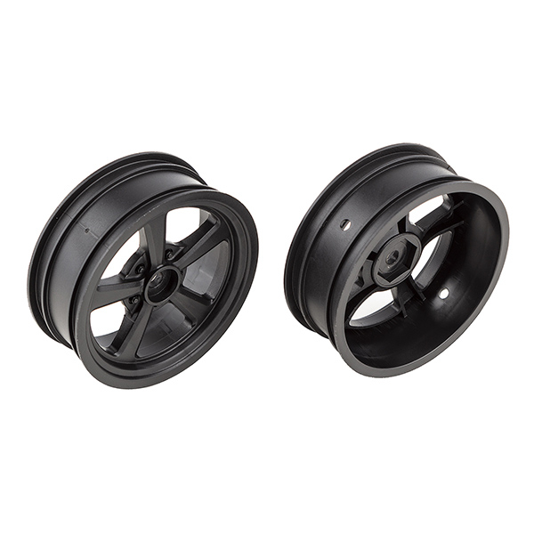 Team Associated DR10 Drag Front Wheels Black (AS71079)