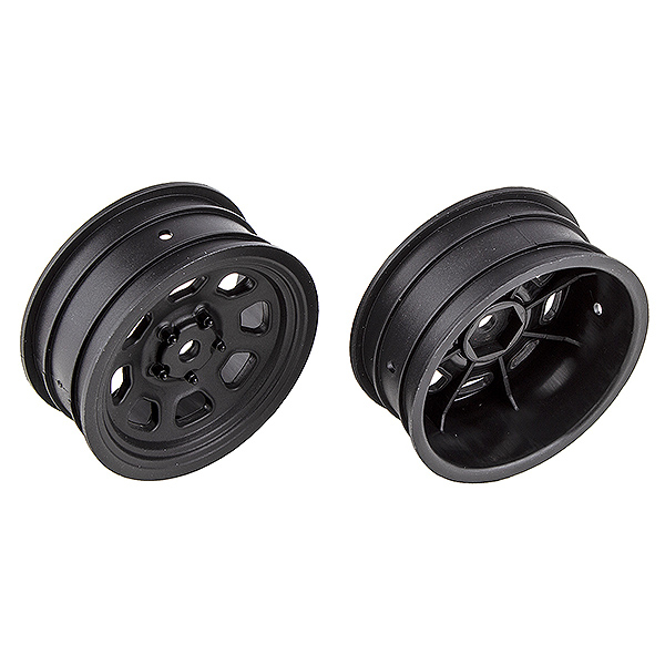 Team Associated SR10 Front Wheels Black (AS71096)