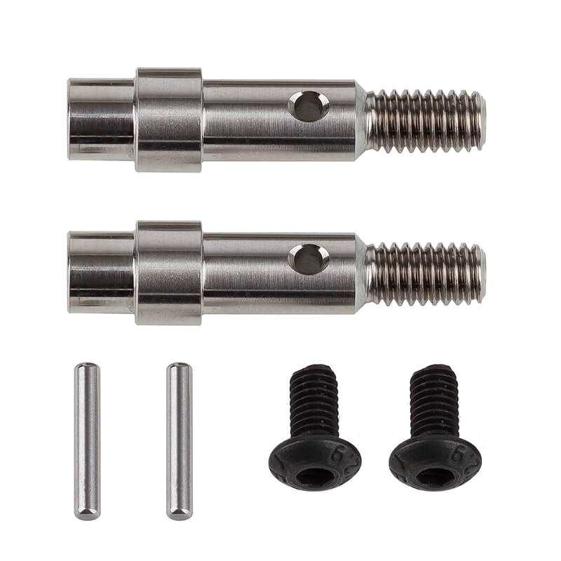 Team Associated B6 FT Titanium Hex Adapter Front Axles (AS71181)