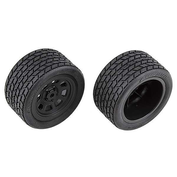 Team Associated SR10 Rear Wheels With Street Stock Tyres (AS71195)