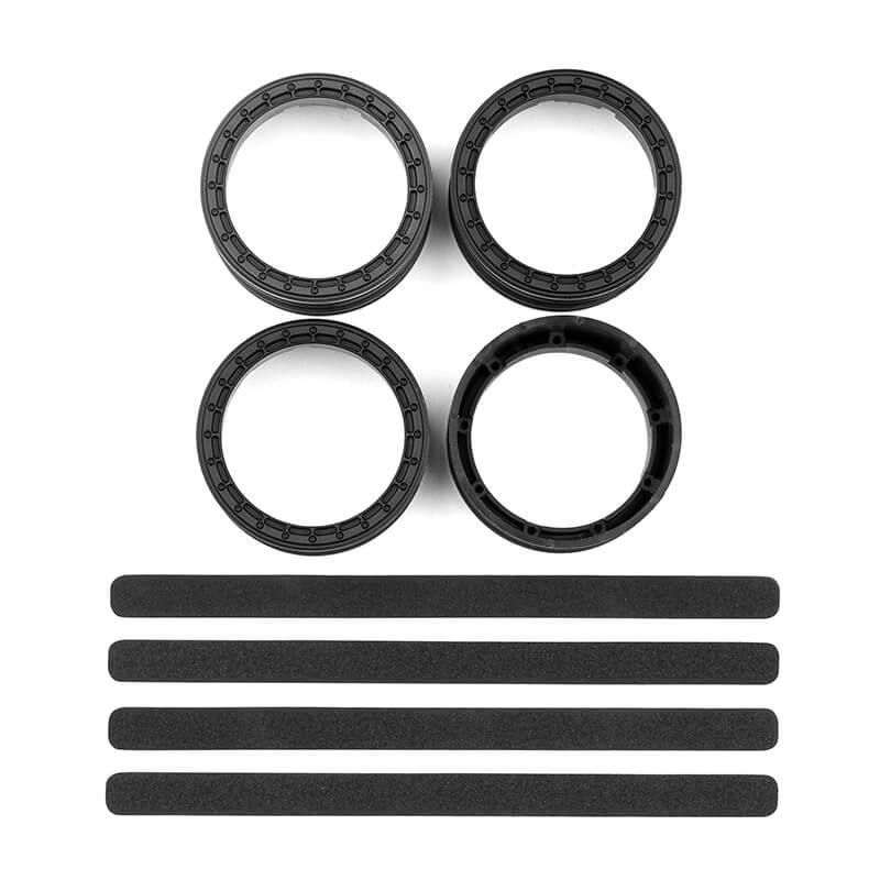 Team Associated DC10 FT Adj. Wheel Rim, Black (4) (AS72242)
