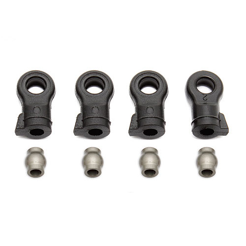Team Associated Pro Sc 4X4 16mm Shock Rod End &amp; Susp. Ball (4) (AS7237)