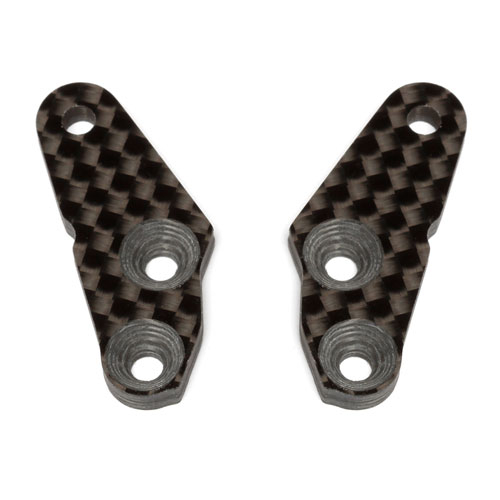 Team Associated RC8B3 FT Steering Block Arms + 2 Degrees - Graphite (Pr) (AS81064)