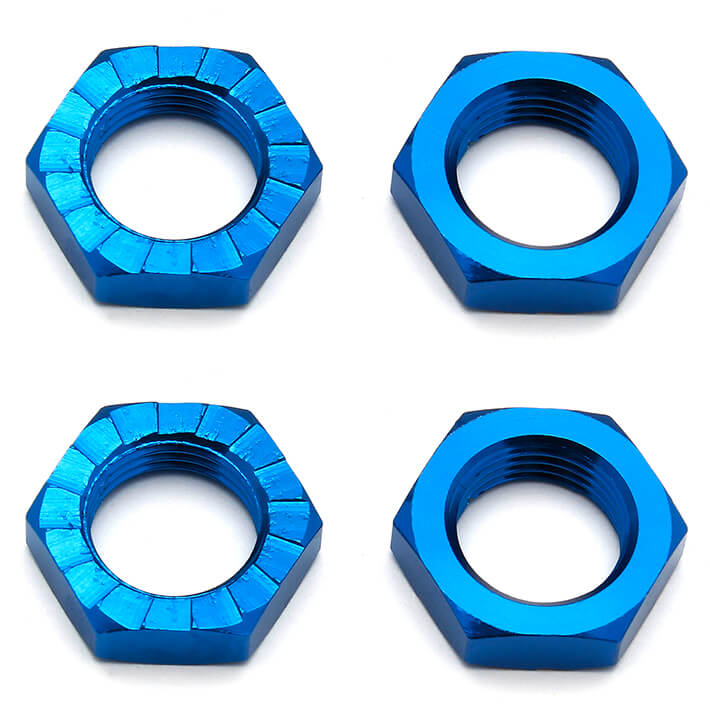 Team Associated RC8B3/RC8B3.1/RC8B3.2 Wheel Nuts 17mm Blue (X4) (AS81082)