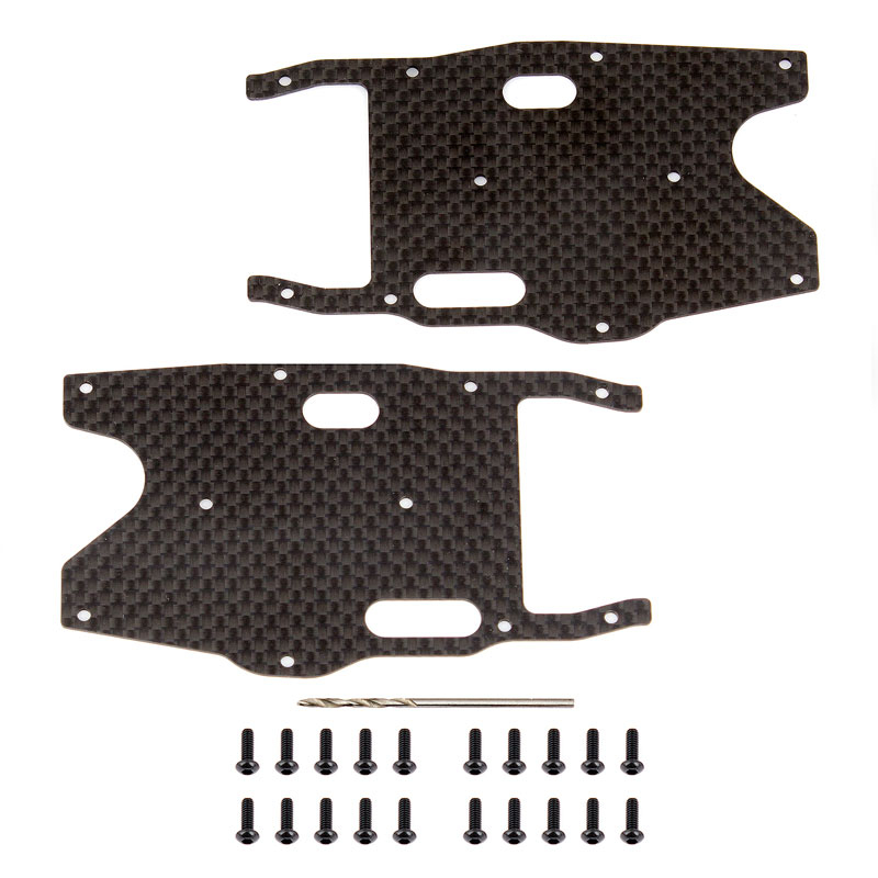 Team Associated RC8B3.1 FT Graphite Arm Stiffeners - Rear (AS81419)