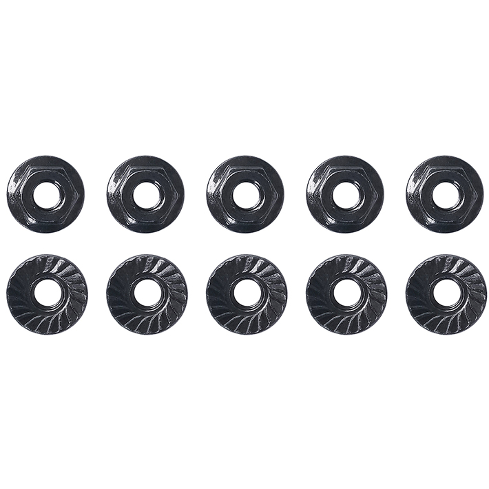 Team Associated M4 Low Profile Serrated Steel Wheel Nuts (10Pcs) (AS91150)