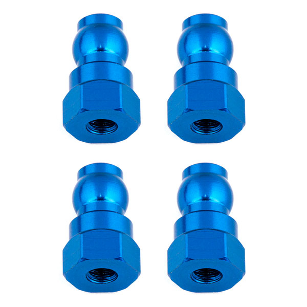 Team Associated Shock Bushings 12mm Blue Aluminum (4) (AS91816)