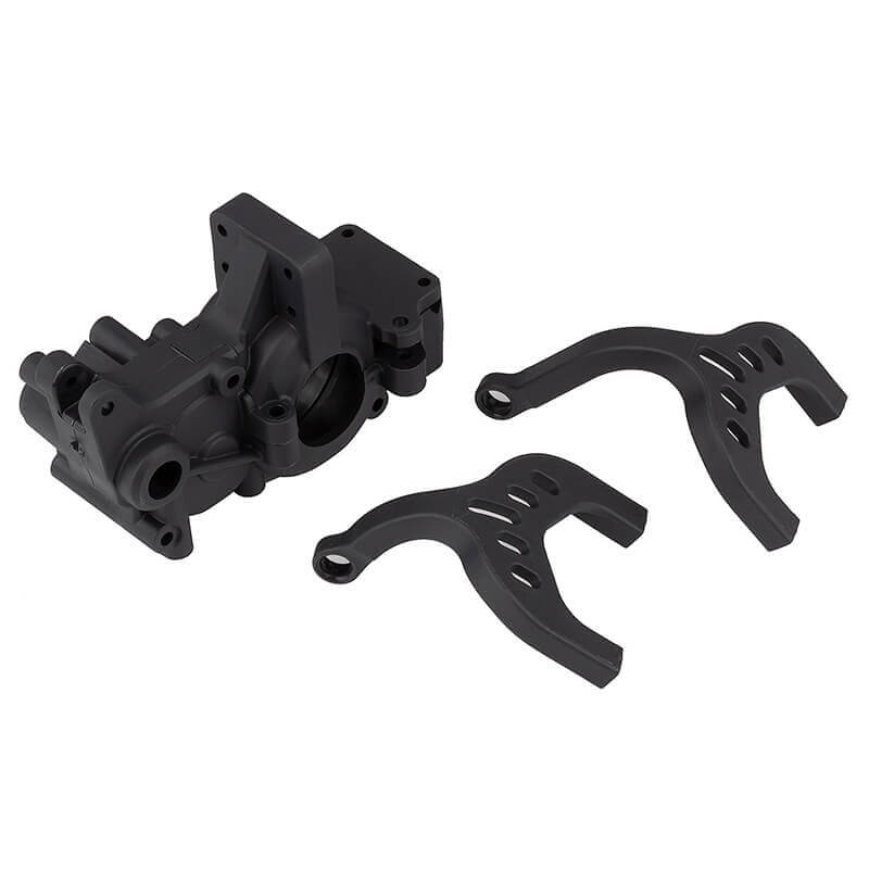 Team Associated RC10B6 FT Laydown Gearbox/Braces Carbon (AS91952)