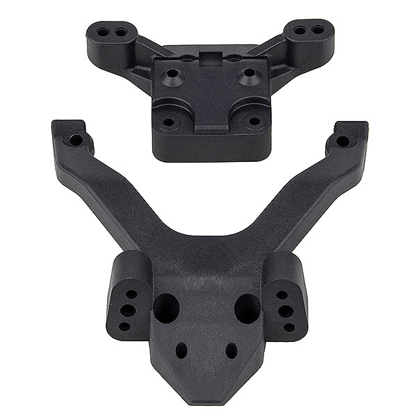 Team Associated RC10B6.4 FT Top Plate And Ballstud Mount, Carbon (AS91972)
