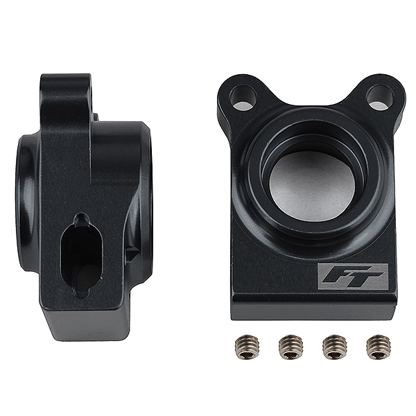 Team Associated FT B74.1 Rear Hubs Black Aluminium (AS92271)