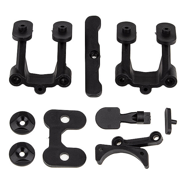 Team Associated RC10B74.2 Rear Body Mount/Wing Mounts/Bumper (AS92312)