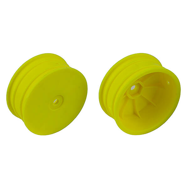 Team Associated 12mm Hex 2.2&quot; 4Wd Front Yellow Wheels B74 +1.5mm (AS92363)