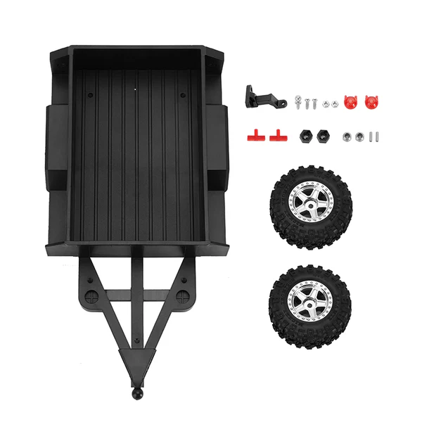 INJORA Utility Trailer with Hitch For 1/18 RC Crawler TRX4M (AX-TC07)
