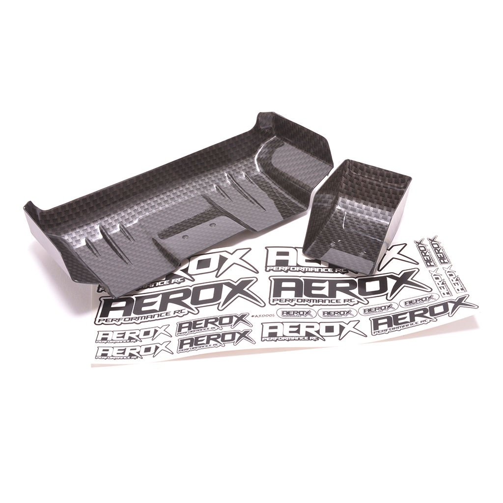 AEROX 1/10 Wide Rear Wing - 1mm C/F (2 part) (AX103)