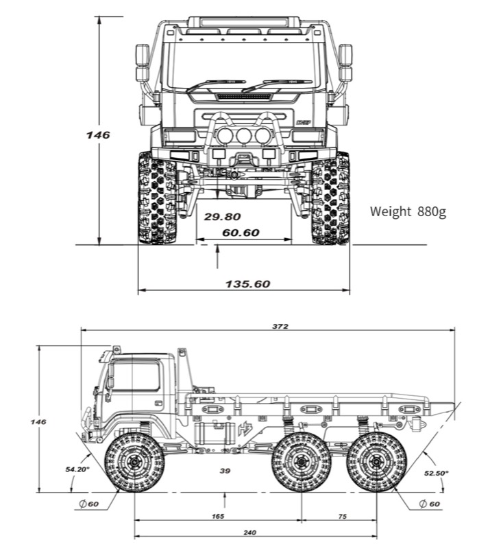 Hobby Plus 1:18 CR-18P "Tow Truck ARKTOS 6x6" Blue RTR (HBP1810431)