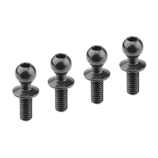 Corally Ball End Dia. 4.8mm Thread 6mm Steel 4 Pcs (C-00140-016)