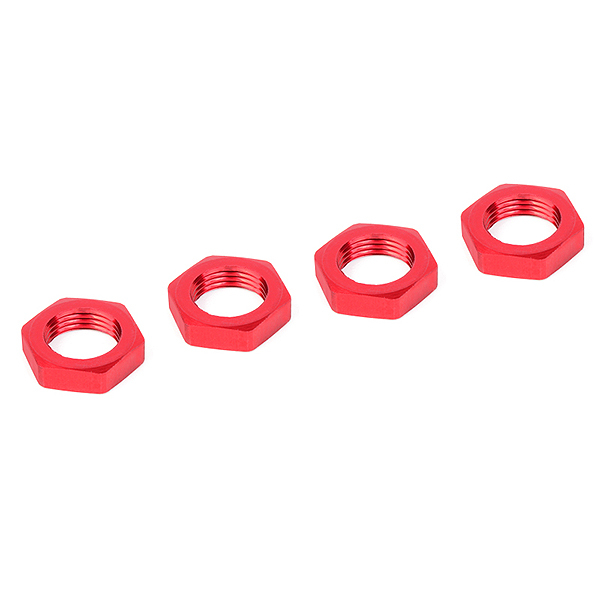 Corally Wheel Nut Aluminium Ribbed 4pcs Red (C-00180-230)