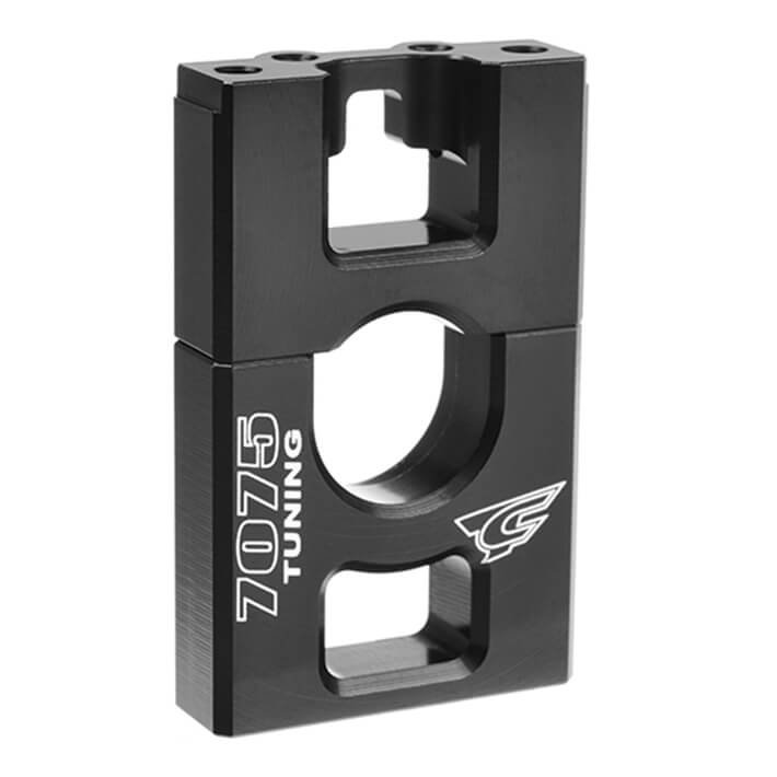 Corally Center Diff Bulkhead SwiSS Made 7075 T6 Black (2Pc Set) (C-00180-832)