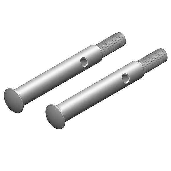 Corally Wheel Axle Front Steel 2 Pcs (C-00250-036)