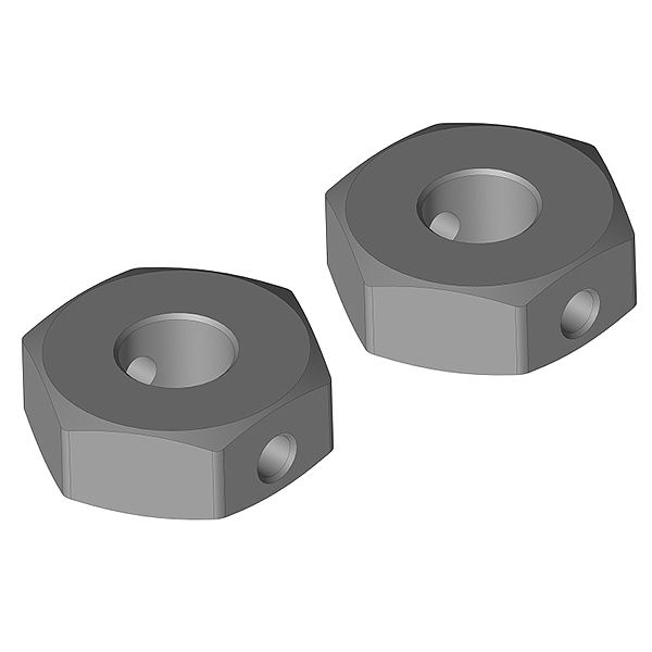 Corally Wheel Hex Adapter Rear Aluminum 2 Pcs (C-00250-078)