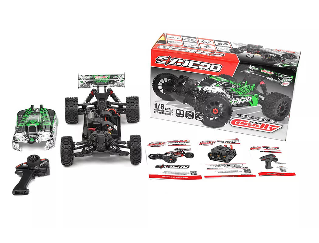 Corally SYNCRO-2 Brushless 3-4S 2wd Basher Buggy RTR- Green (C-00289-G)