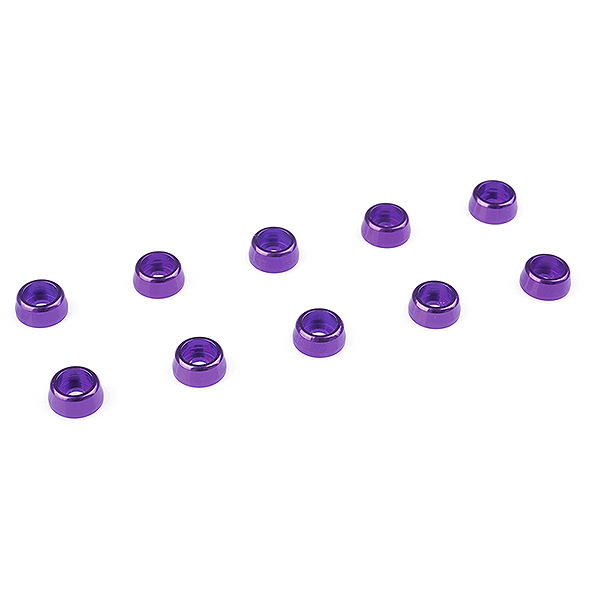Corally Aluminium Washer For M2 Socket Head Screws Od=6mm Purple 10Pcs (C-31252)