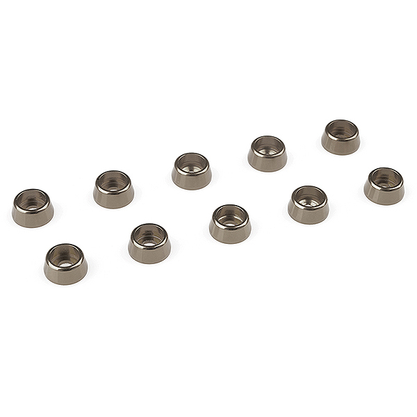 Corally Aluminium Washer For M2.5 Socket Head Screws Od=7mm Gun Metal 10Pcs (C-31263)