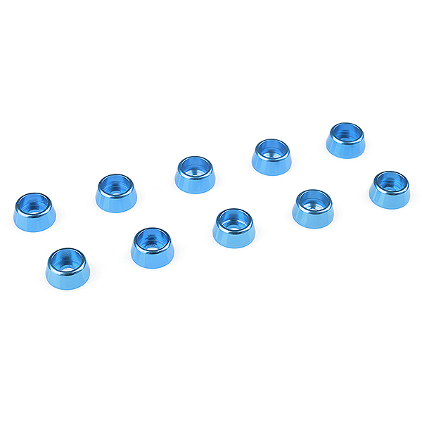 Corally Aluminium Washer For M2.5 Socket Head Screws Od=7mm Blue 10Pcs (C-31264)