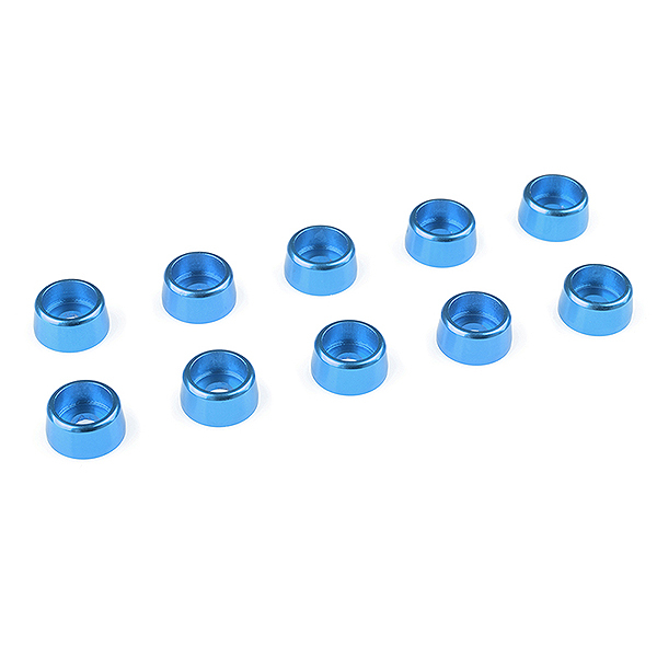 Corally Aluminium Washer For M3 Socket Head Screws Od=8mm Blue 10Pcs (C-31274)