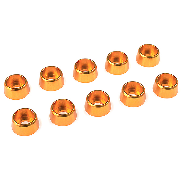 Corally Aluminium Washer For M4 Socket Head Screws Od=10mm Gold 10Pcs (C-31280)
