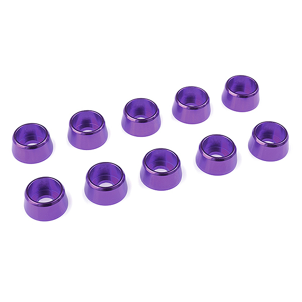 Corally Aluminium Washer For M4 Socket Head Screws Od=10mm Purple 10Pcs (C-31282)