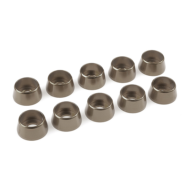Corally Aluminium Washer For M5 Socket Head Screws Od=12mm Gun Metal 10Pcs (C-31293)