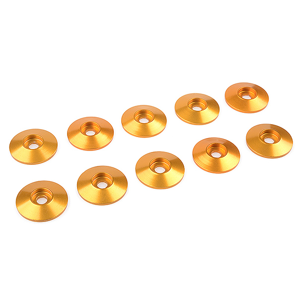 Corally Aluminium Washer For M3 Button Head Screws Od=15mm Gold 10Pcs (C-31310)