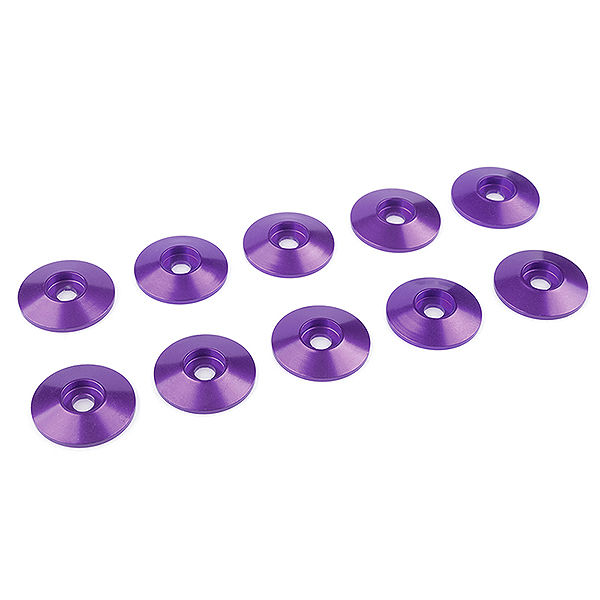 Corally Aluminium Washer For M3 Button Head Screws Od=15mm Purple 10Pcs (C-31312)