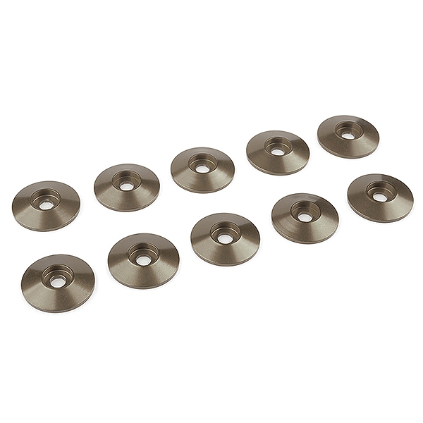 Corally Aluminium Washer For M3 Button Head Screws Od=15mm Gun Metal 10Pcs (C-31313)