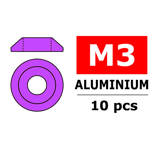 Corally Aluminium Washer For M3 Button Head Screws O (C-3211-30-2)