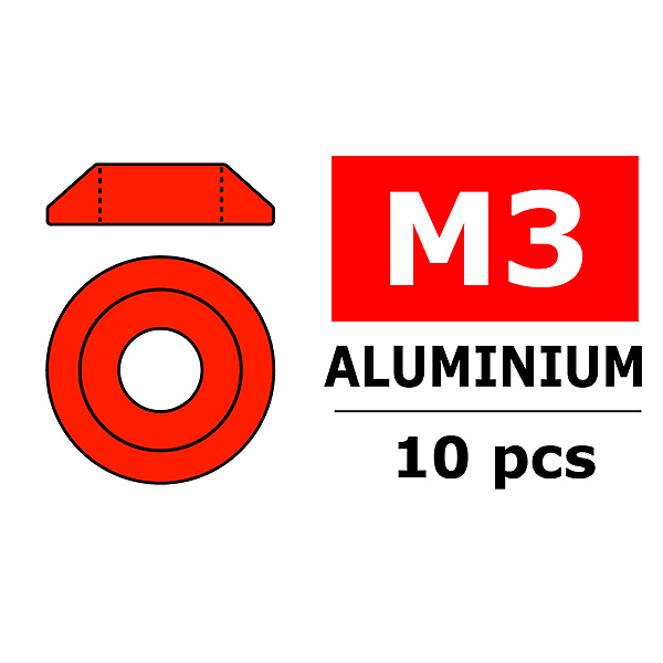 Corally Aluminium Washer For M3 Button Head Screws O (C-3211-30-5)