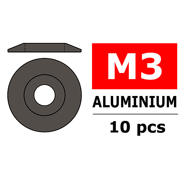 Corally Aluminium Washer For M3 Button Head Screws O (C-3212-30-3)