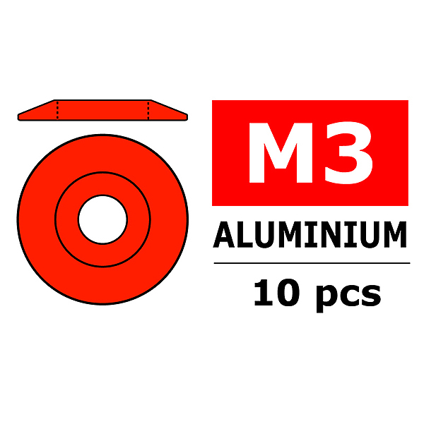 Corally Aluminium Washer For M3 Button Head Screws O (C-3212-30-5)