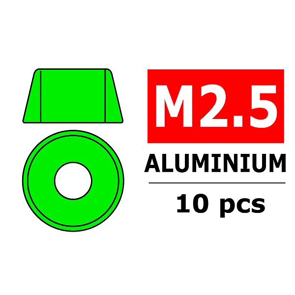 Corally Aluminium Washer For M2.5 Socket Head Screws (C-3214-25-1)