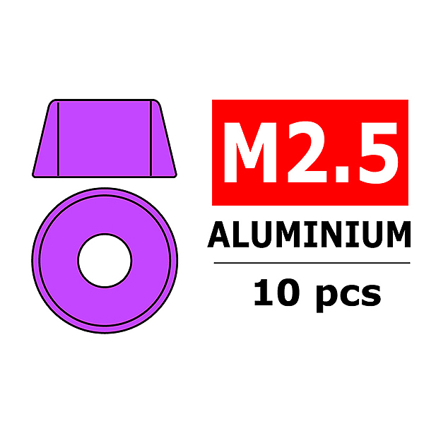 Corally Aluminium Washer For M2.5 Socket Head Screws (C-3214-25-2)
