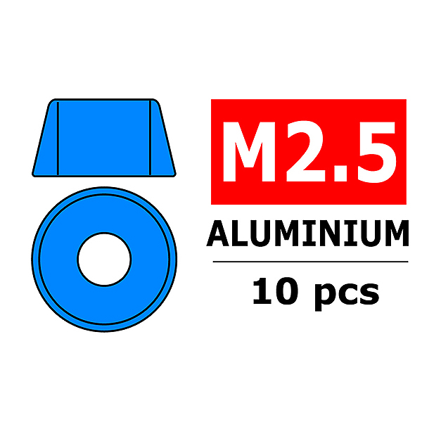 Corally Aluminium Washer For M2.5 Socket Head Screws (C-3214-25-4)